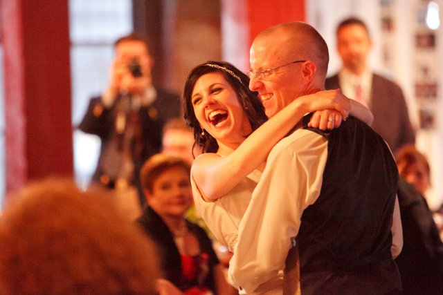 nashville wedding, reception, first dance, cellar one, exposed brick